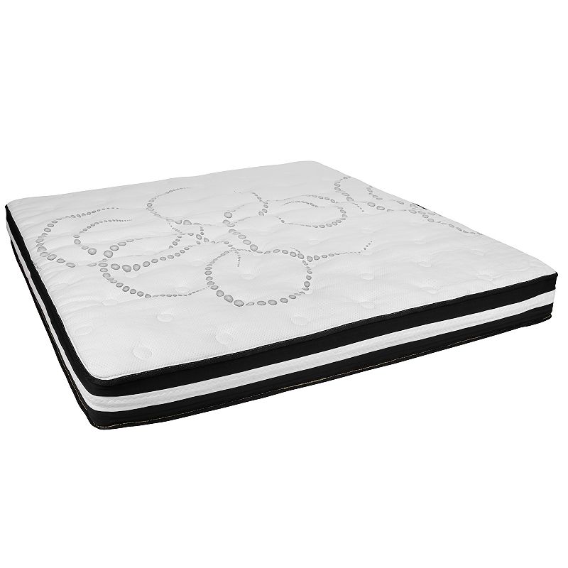 Merrick Lane Luna 10 Inch Hybrid Mattress CertiPUR-US Certified Foam and Pocket Spring Mattress in a Box