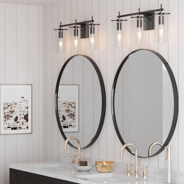 3 light Heidi Modern Bathroom Vanity Light Fixture Brass Metal Nathan James