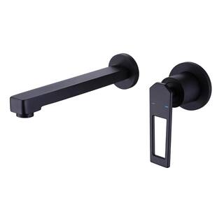 Hlihome Single-Handle Wall Mounted Bathroom Faucet in Matte Black RBDK-0894-MB