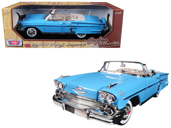 Motormax 1958 Chevrolet Impala Convertible Black w...