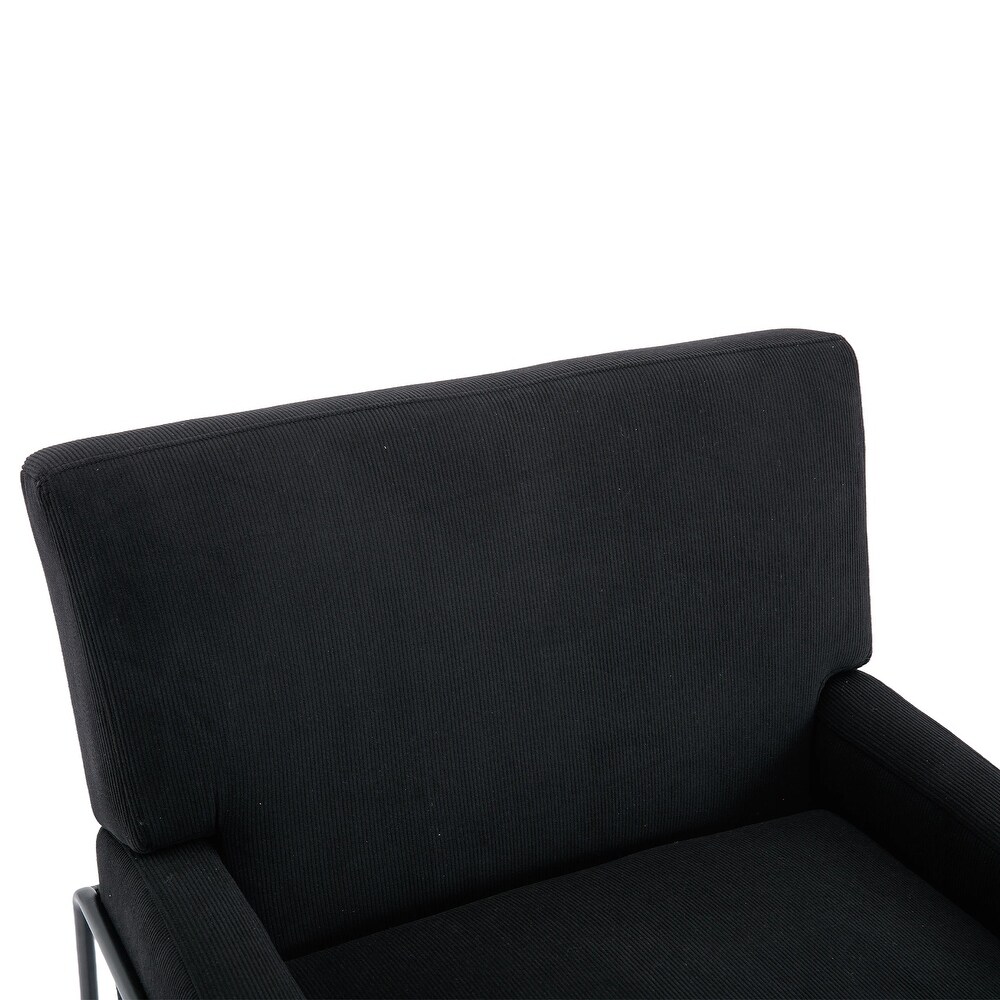 High Density Soft Armchair Living Room Accent Chair  Black