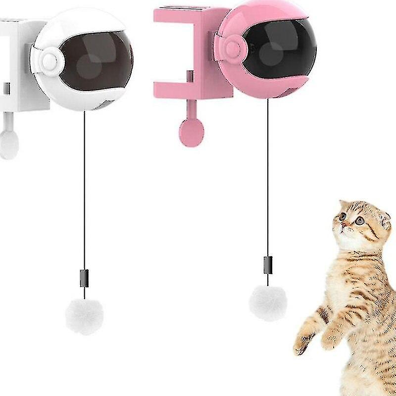 Electric Cat Toy  Interactive Toy For Cat Cat Game Yo Yo Lifting Ball Electric Toy Pet(white)