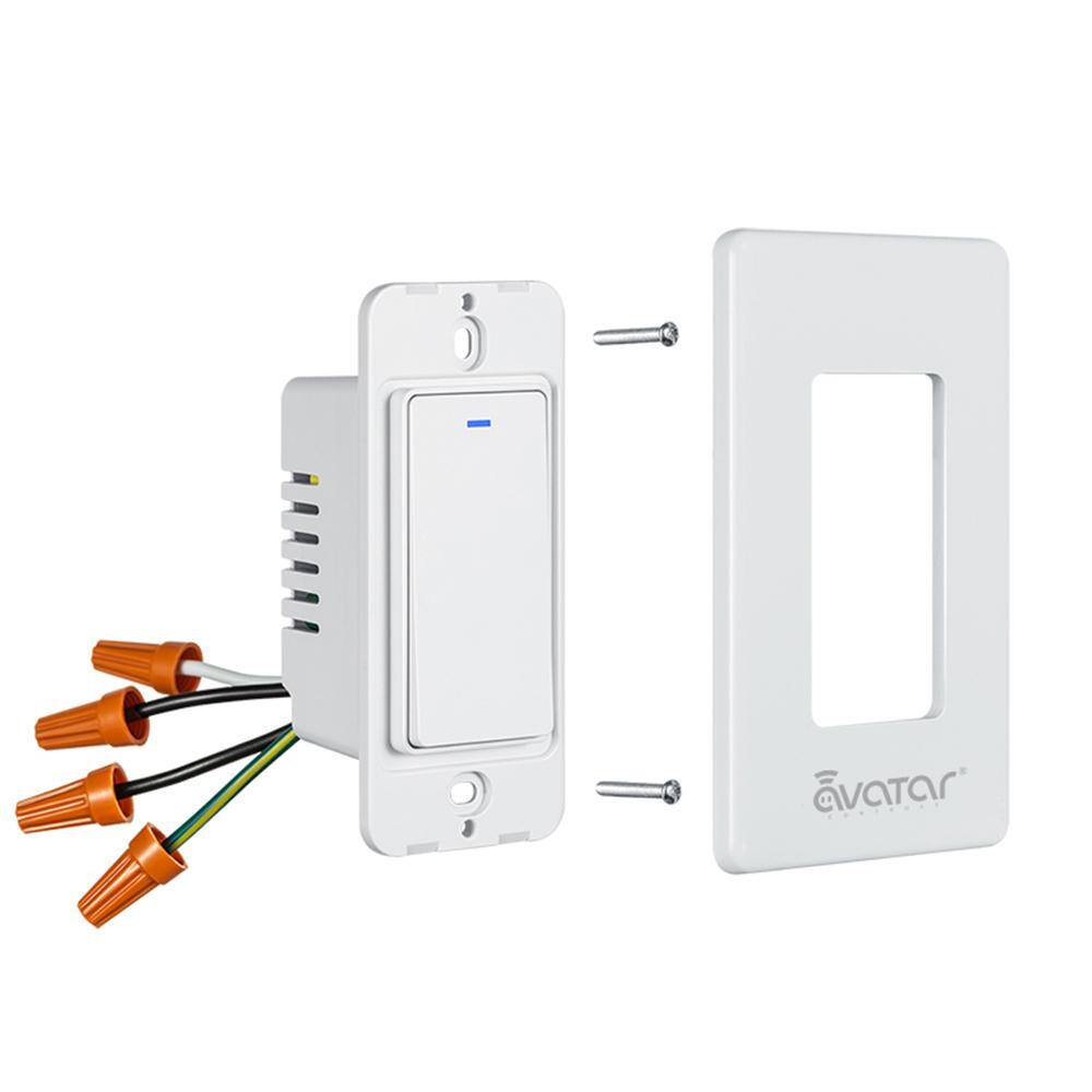 AVATAR CONTROLS Smart 3-Way Rocker Light Switch White AWS05F