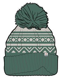 Lodge Recycled Bobble Hat - Dark Forest