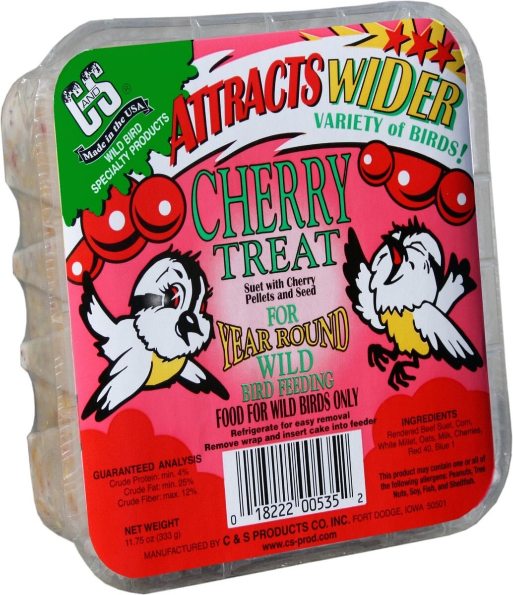 CandS Cherry Treat Bird Food， 11.75-oz bag， case of 12