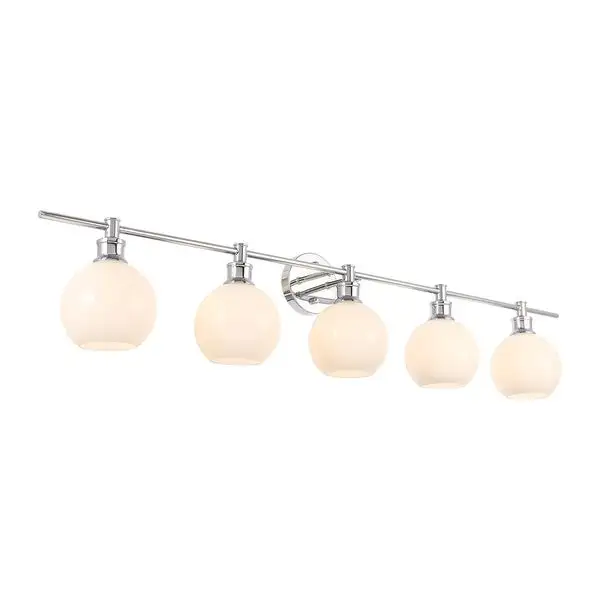 Camille 5-Light Frosted Glass Wall Sconce