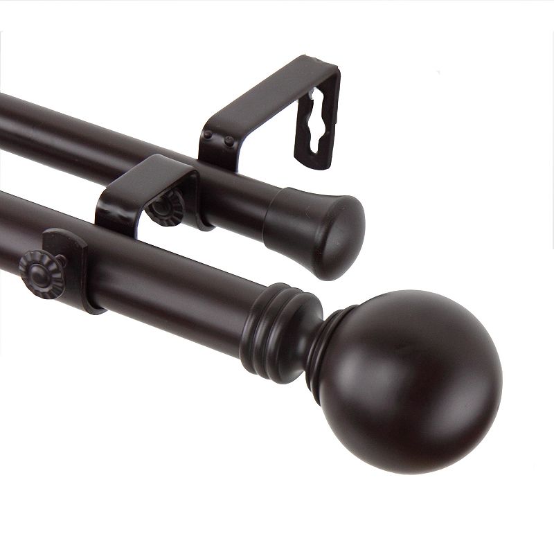 Rod Desyne Globe Adjustable Double Curtain Rod