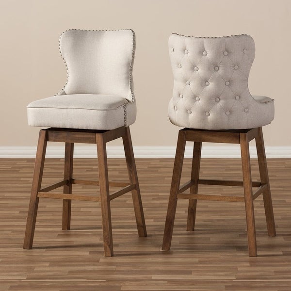 Gradisca Upholstered Swivel Bar Stool - Set of 2