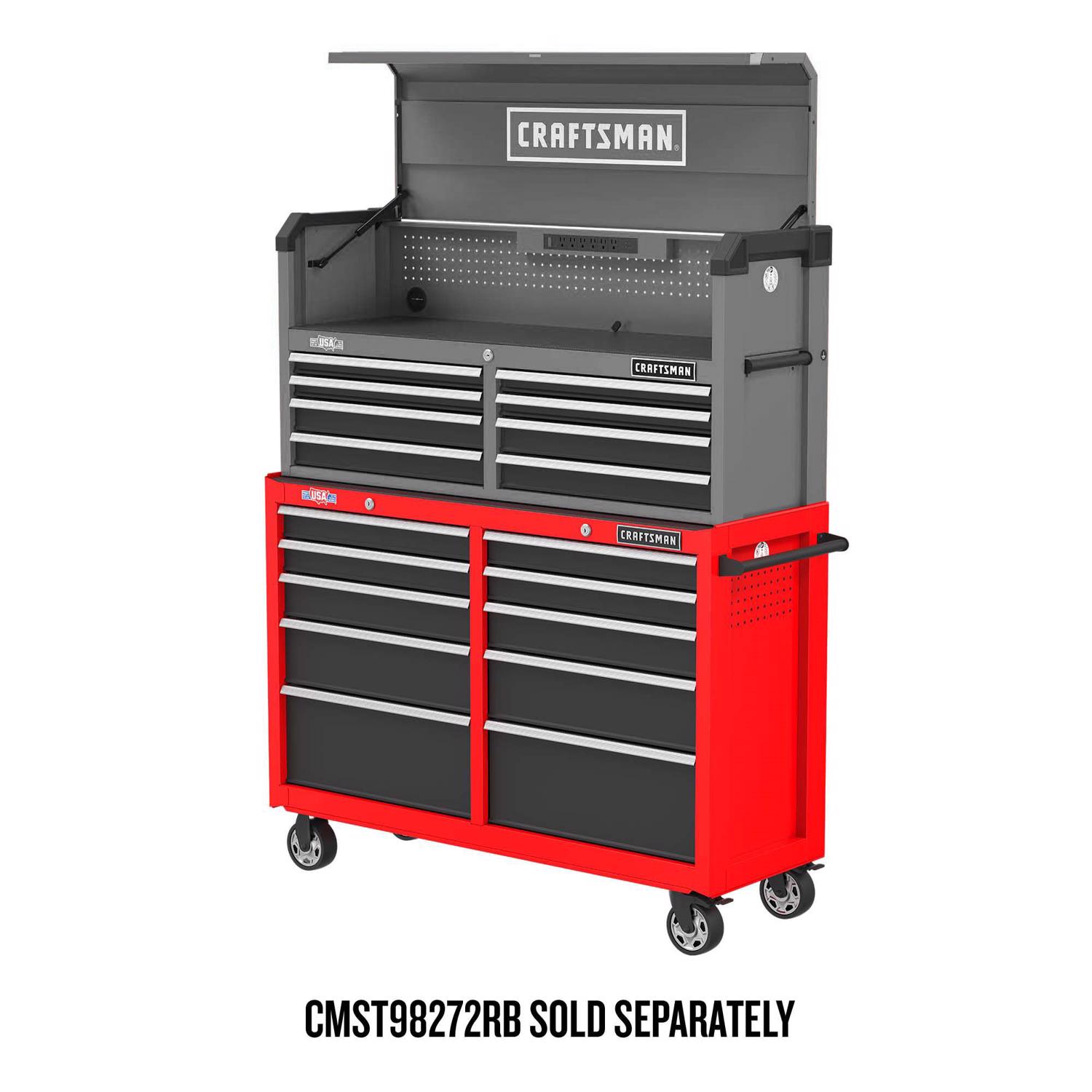 Craftsman S2000 52 in. 10 drawer Steel Rolling Tool Cabinet 32.4 in. H X 19 in. D