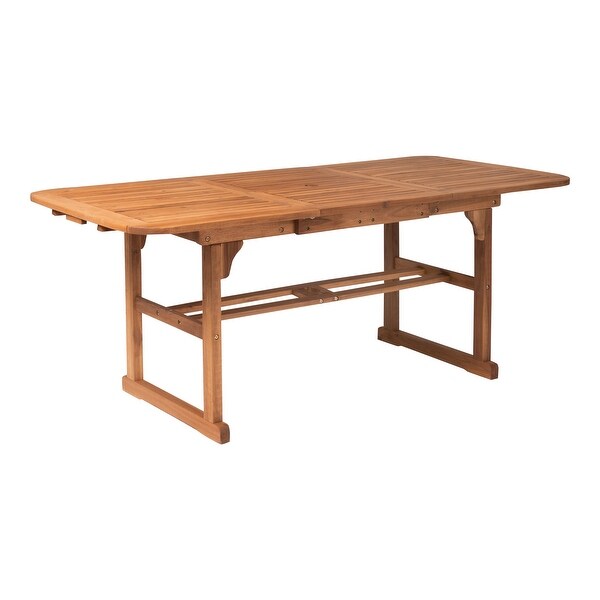 Modern SlatTop Solid Acacia Wood Butterfly Outoor Dining Table