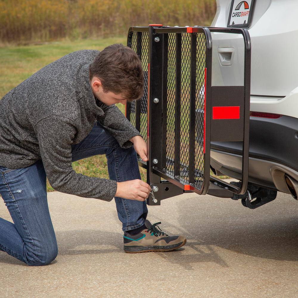 CargoSmart Folding Hitch Mounted Cargo Tray Carrier 9123