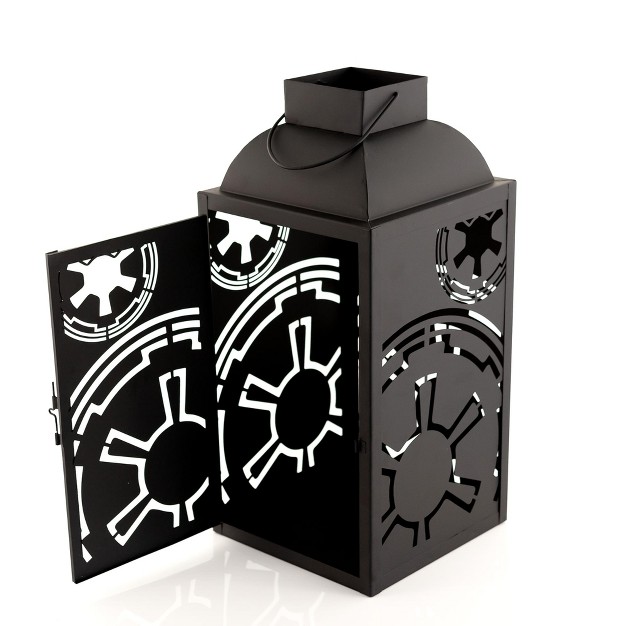 Seven20 Star Wars Black Stamped Lantern Empire Imperial Symbol 14 Inches Tall