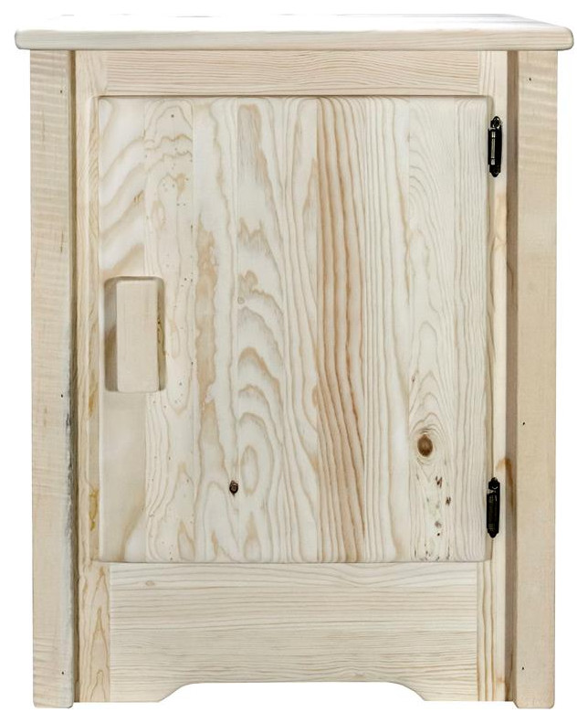 Montana Woodworks Homestead Right Hinged Wood Accent Cabinet in Natural   Rustic   Accent Chests And Cabinets   by Homesquare  Houzz