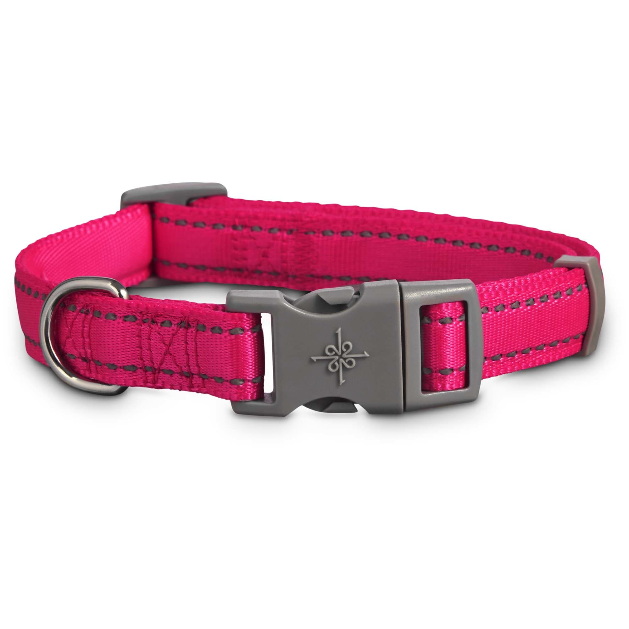 YOULY Reflective Pink Dog Collar， Small