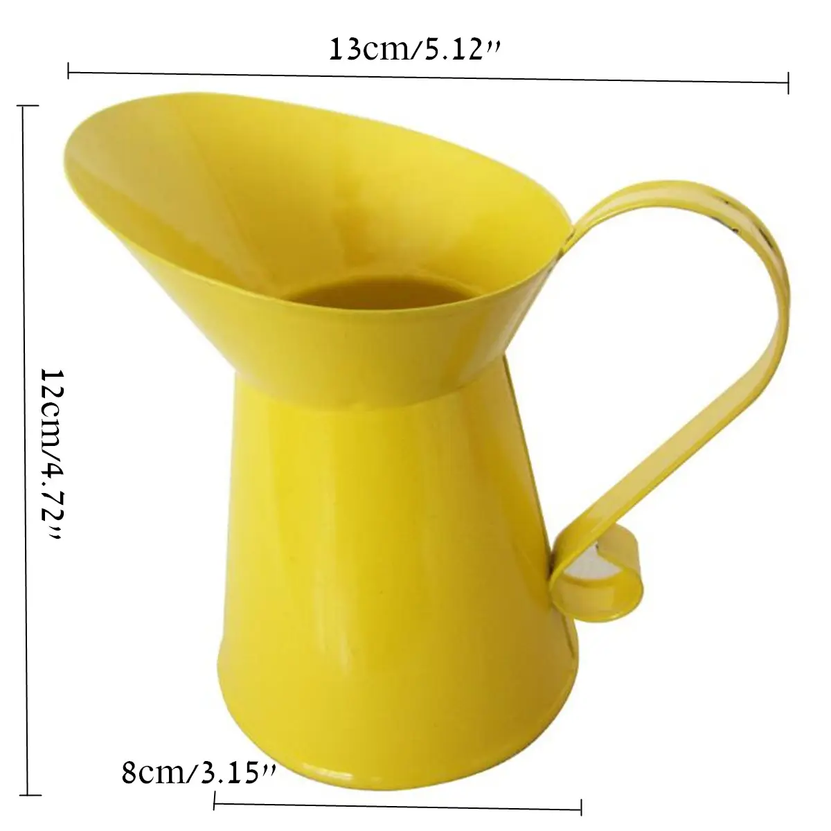 Hot sale cheap powder coated colorful floral watering jug with handle metal flower jug