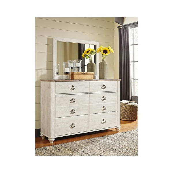 Signature Design By Ashley Willowton Woodgrain Dresser and Mirror - - 29298017