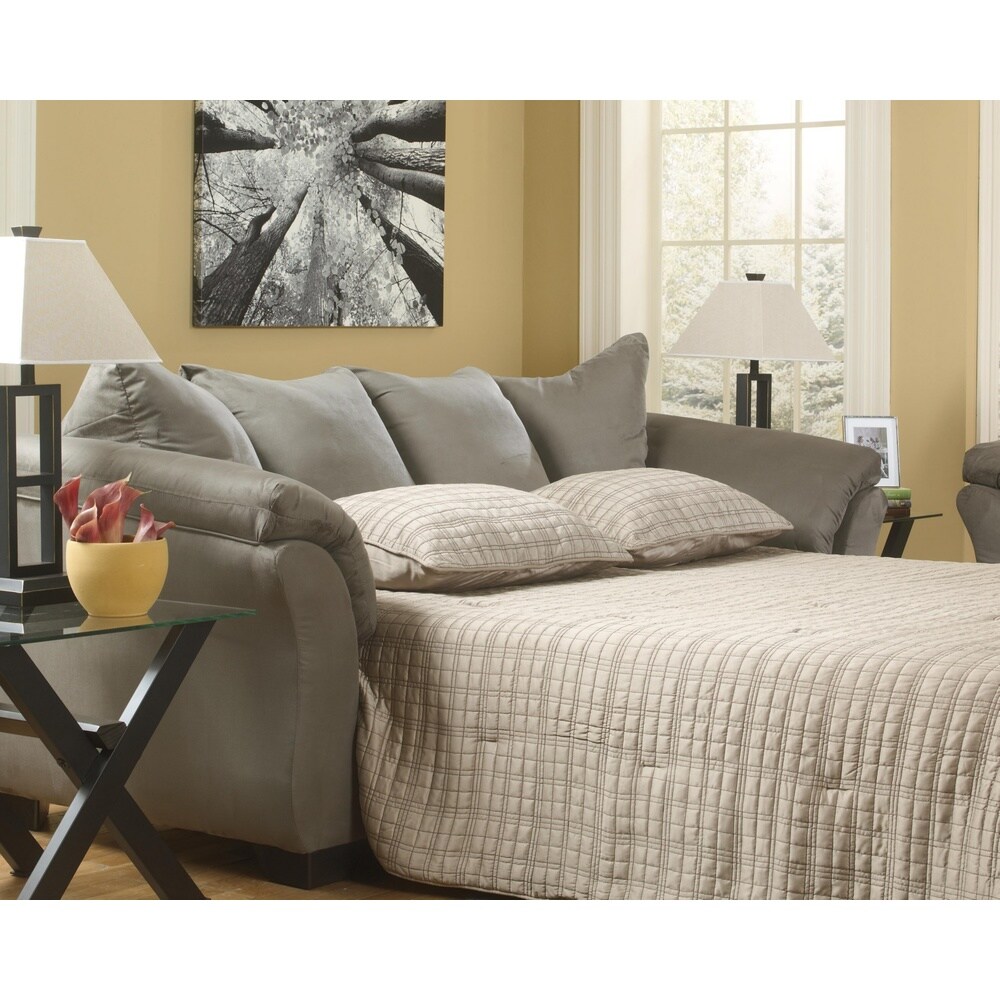 Darcy Full Cobblestone Grey Contemporary Sofa Sleeper