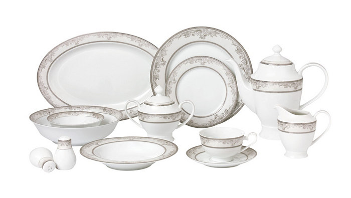 Lorren Home Trends Juliette 57-PC Dinnerware Set Service for 8