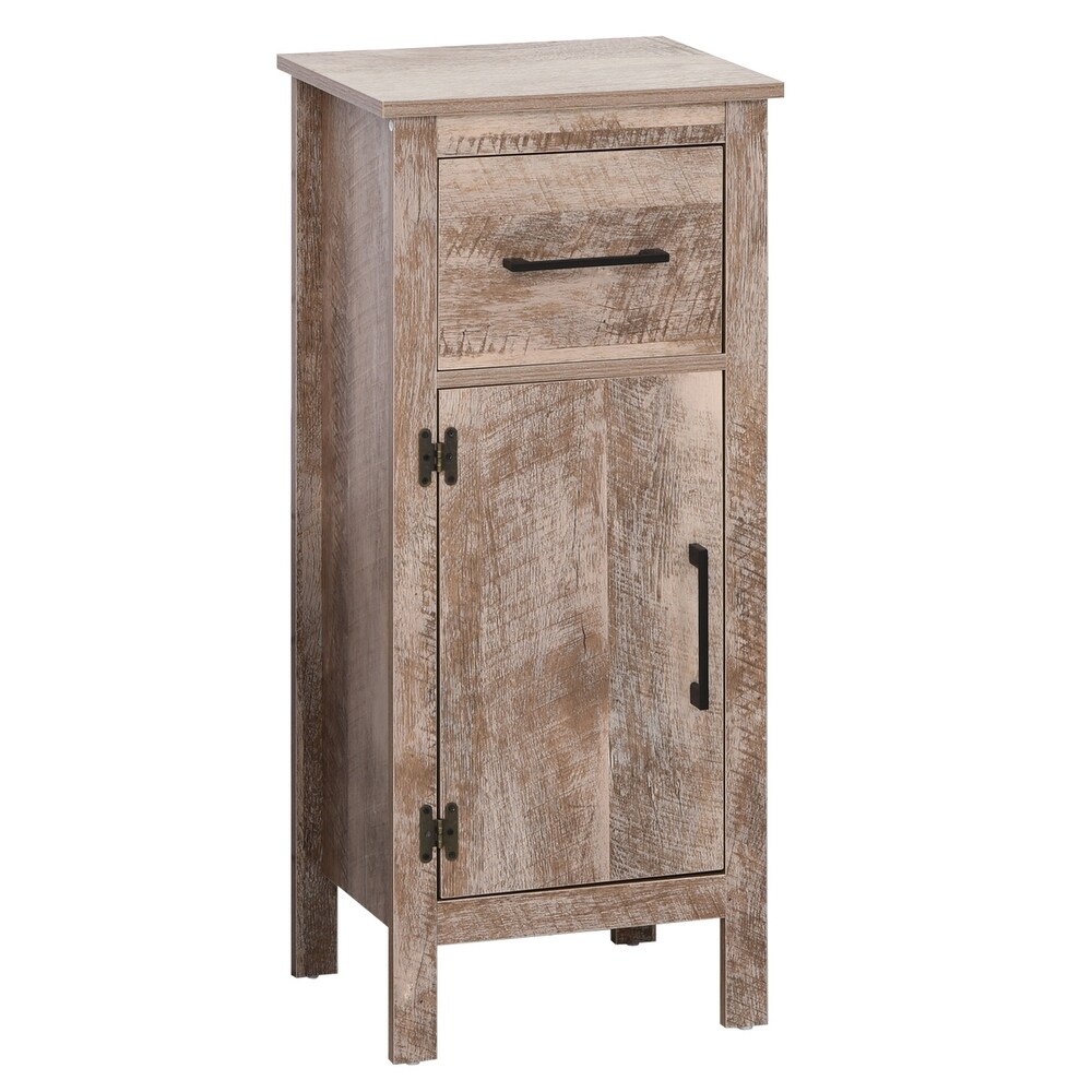 Bathroom Floor Cabinet with Drawer and Adjustable Shelf