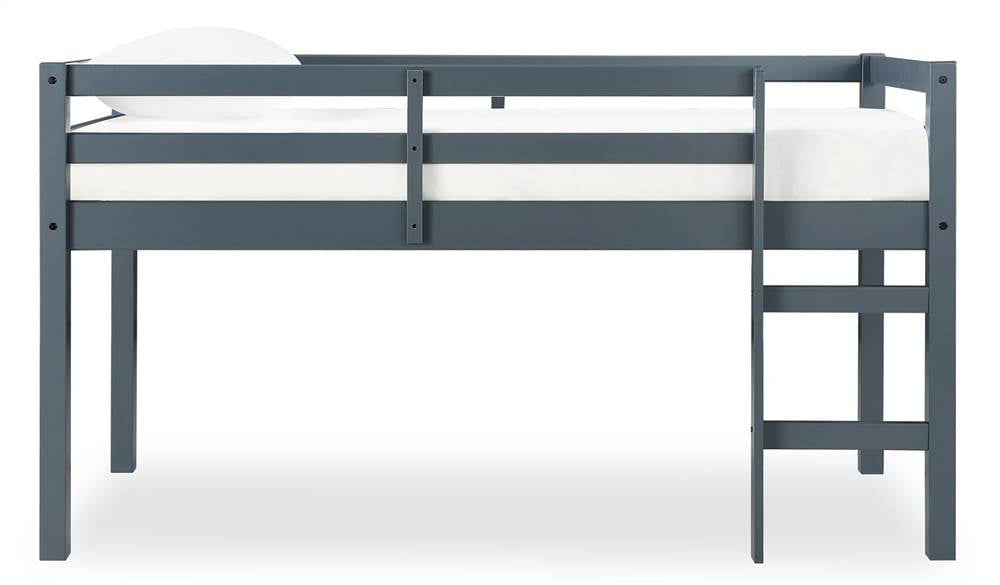 Dorel Living DA8377-GR DHP Milton Junior Twin Size Wooden Gray Loft Bed for Kids