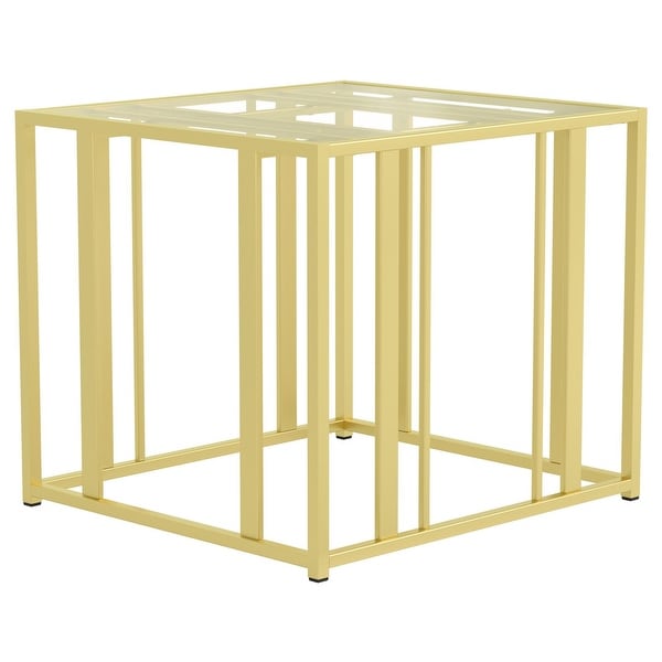 Coaster Furniture Adri Matte Brass Metal Frame End Table