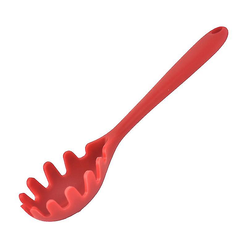 Tasty Spaghetti Spoon With Hole Portioner， Spaghetti Serving Spoon With Soft-touch Handle and Measurements For Cooking And Serving Spaghetti(3pcs， Red)