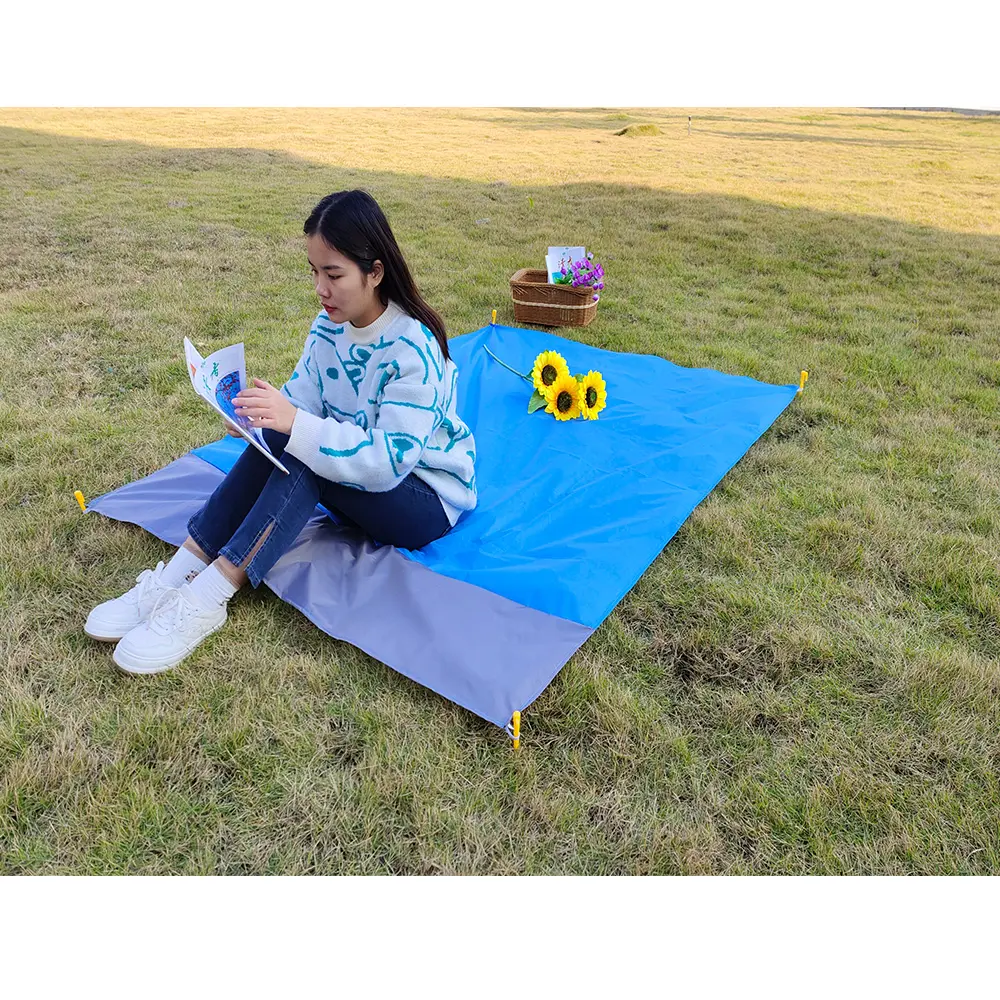 hot sale outdoor portable foldable customise sand free beach picnic camping mat