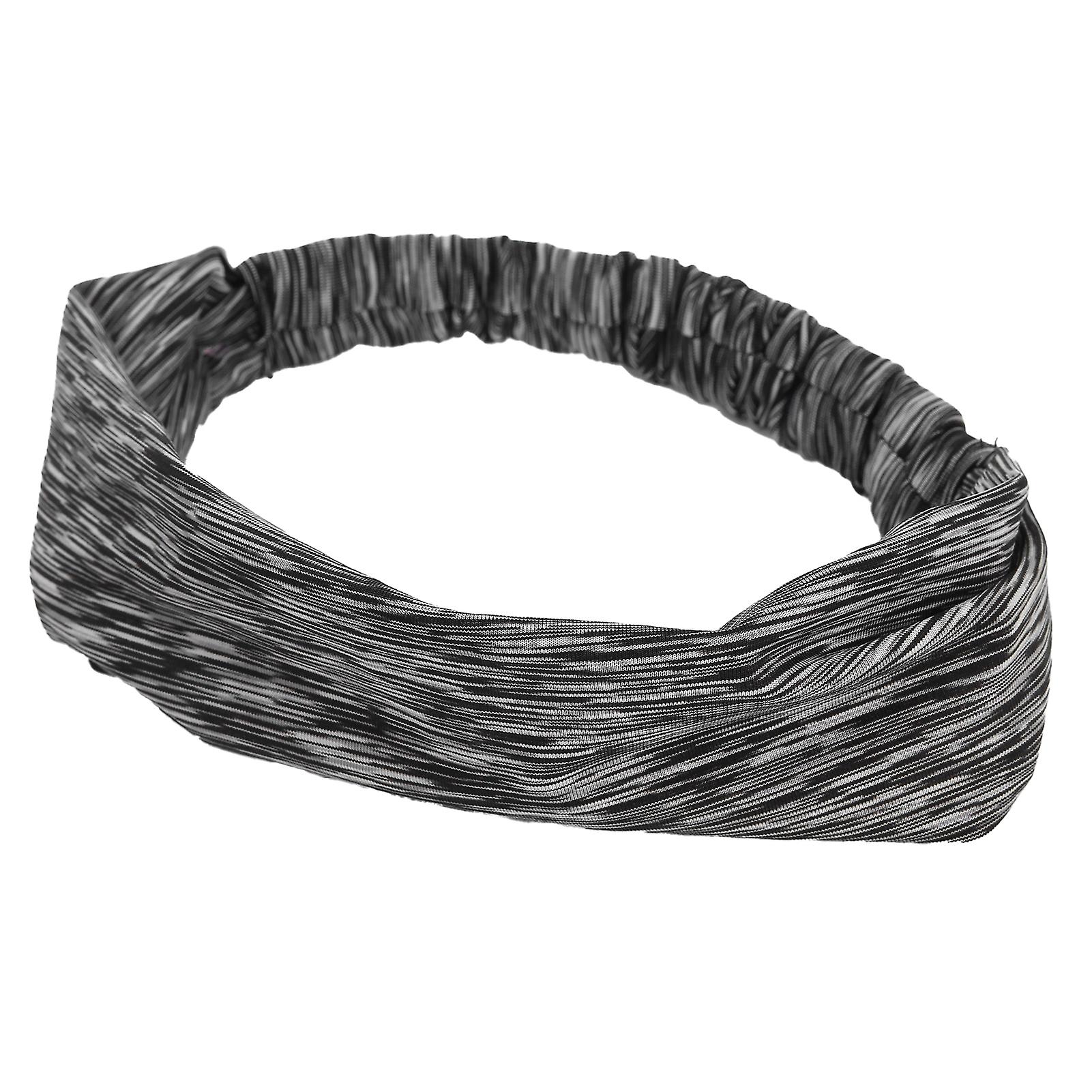 Elastic Headbands Nonslip Sweat Hair Wrap Sport Workout Stretch Headwraps For Men Womenblack