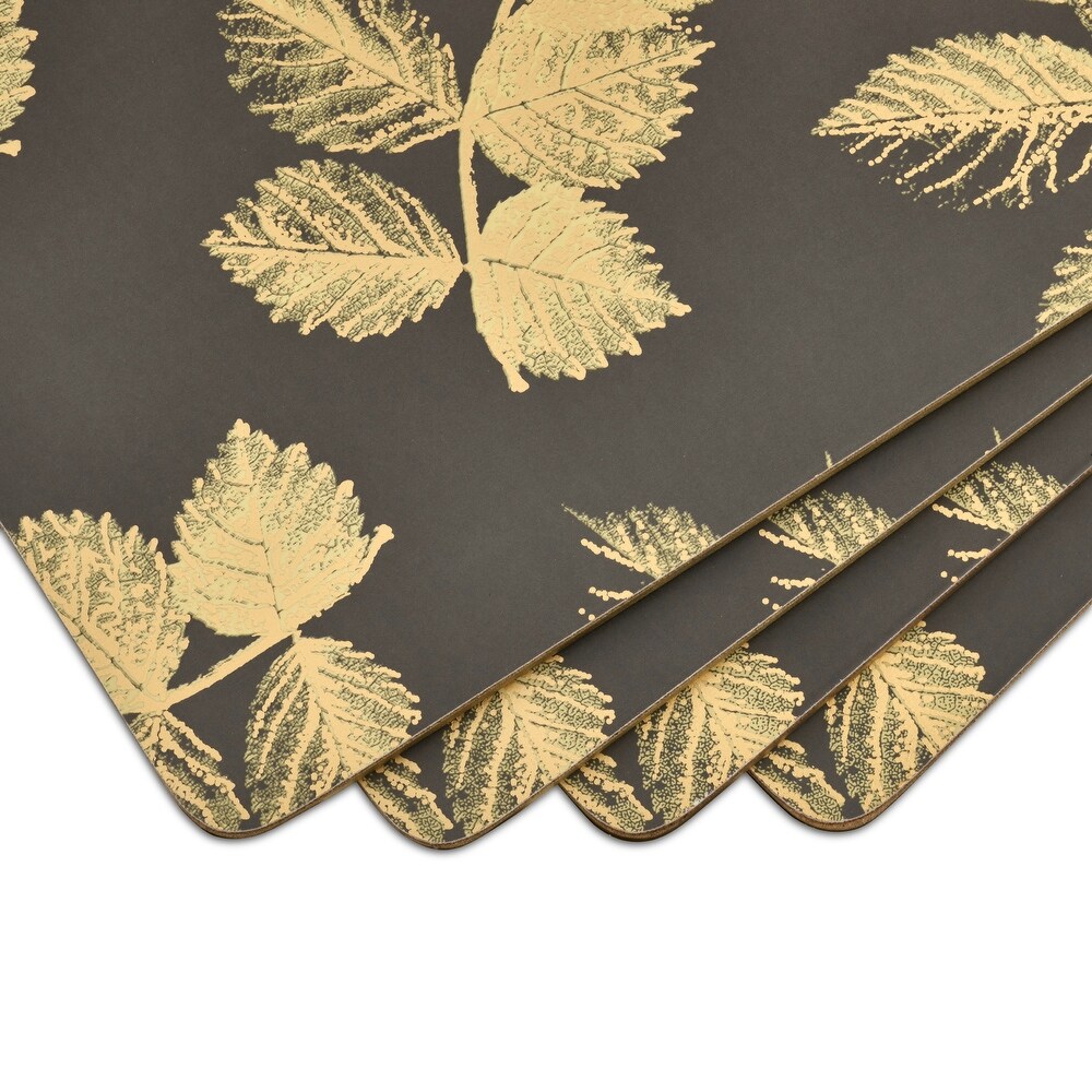 Sara Miller London for Pimpernel Etched Leaves Large Placemats Set of 4