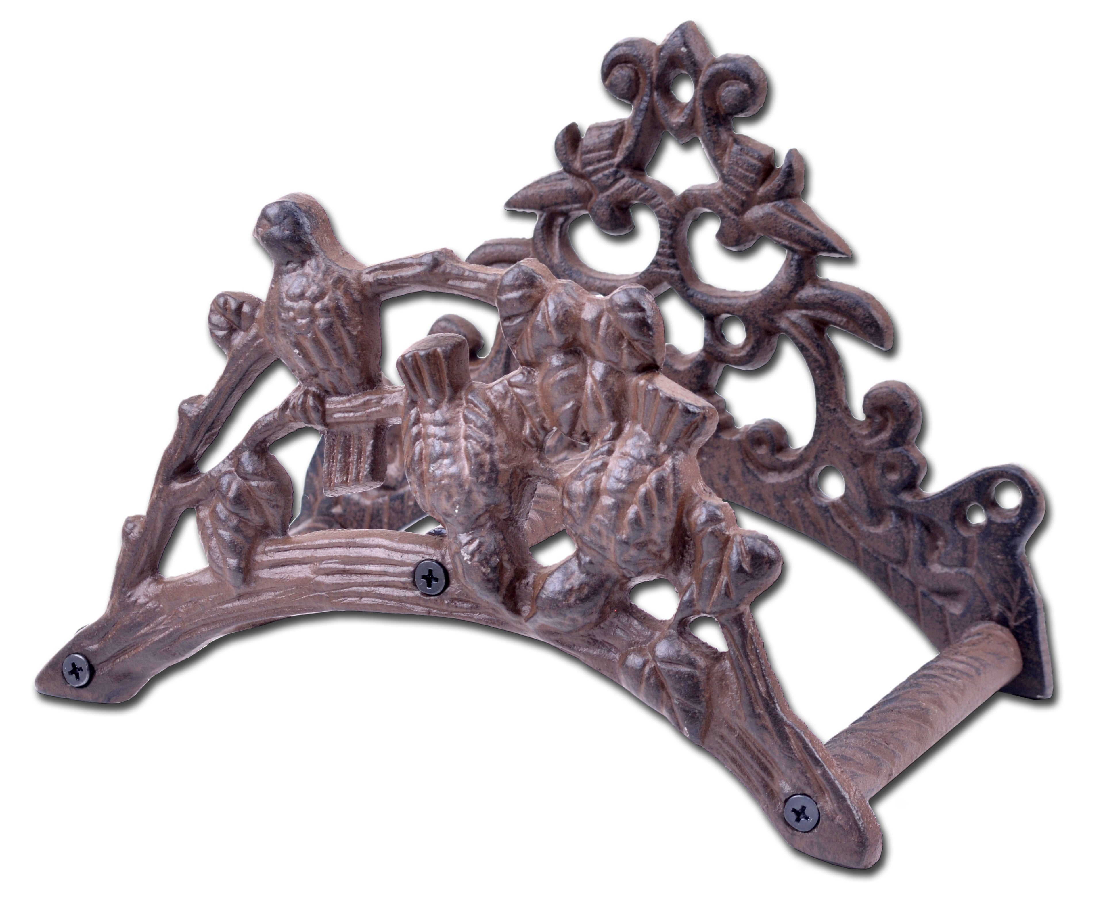 Cast Iron Garden Hose Holder - Birds On Branch - 9