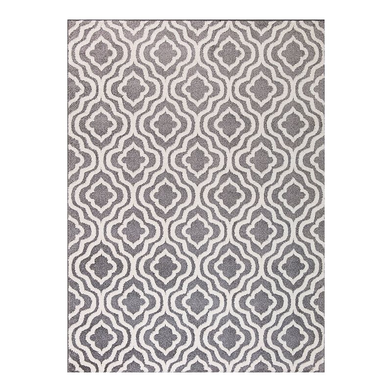 Concord Global Charlotte Collection Crystal Decorative Area Rug