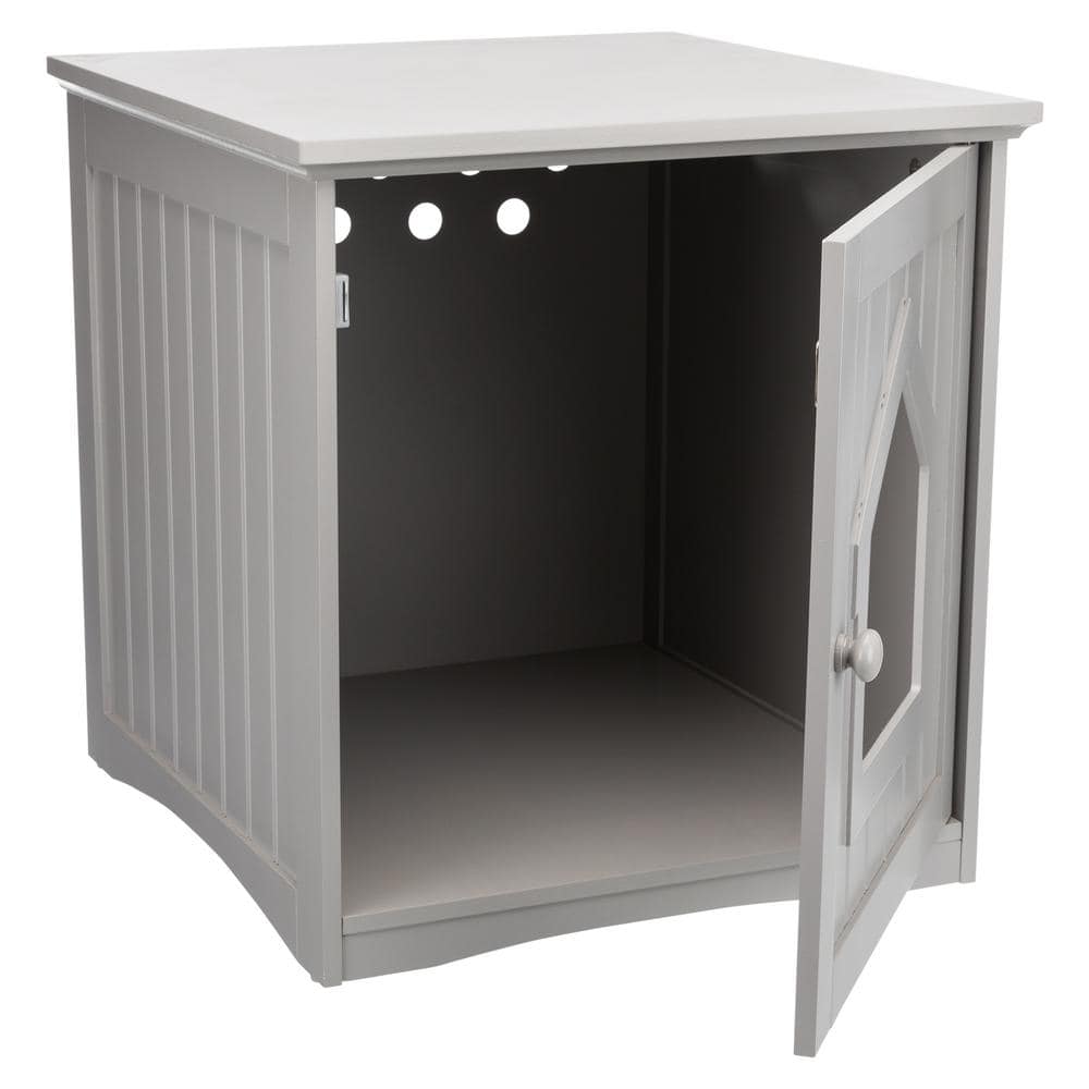 TRIXIE Standard Wooden Litter Box Enclosure in Gray 40291