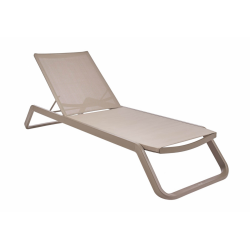 Bain de soleil pas cher， chaise longue VLAEMYNCK Marieta Taupe