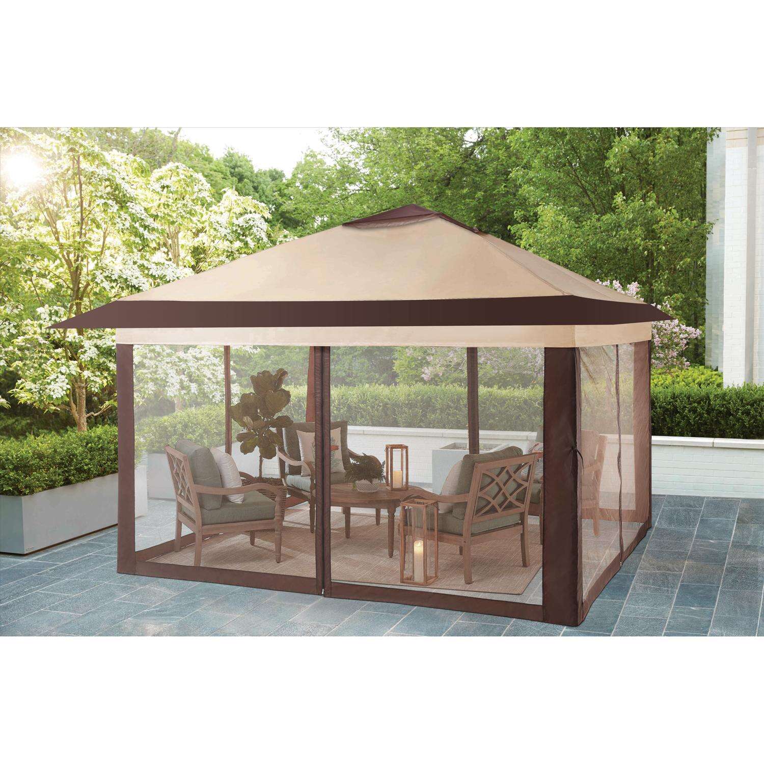 Crown Shades Canopy with Screen Kit 9.25 ft. H X 10 ft. W X 10 ft. L