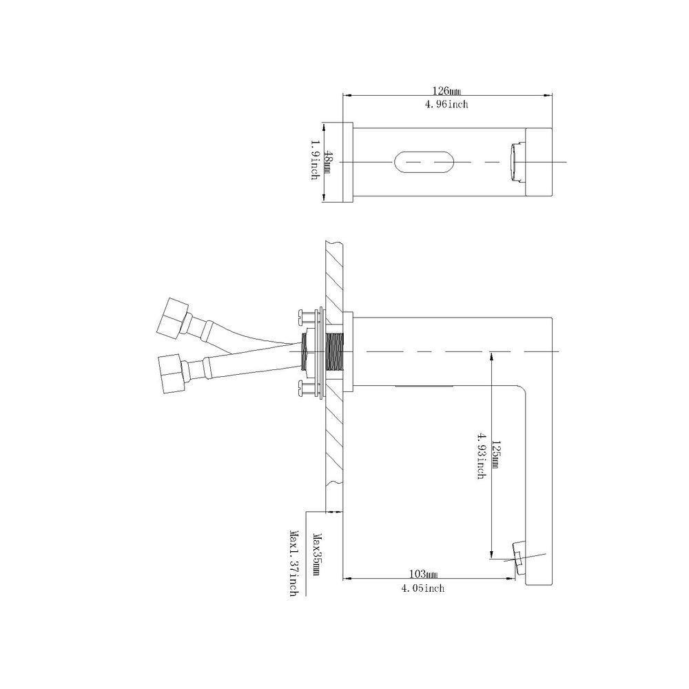 BWE DC Powered Commercial Touchless Single Hole Bathroom Faucet With Deck Plate And Pop Up Drain In Matte Black A-918108-B-2