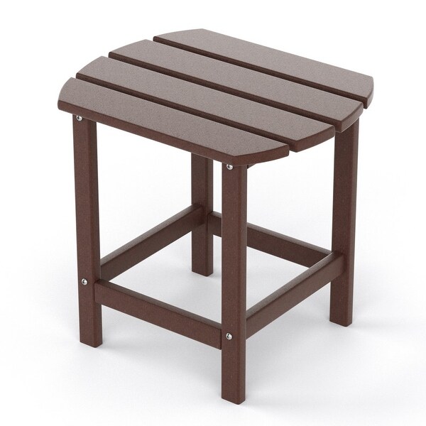 Patio Adirondack Side Table，Outdoor End Tables HDPE AllWeather Resistant