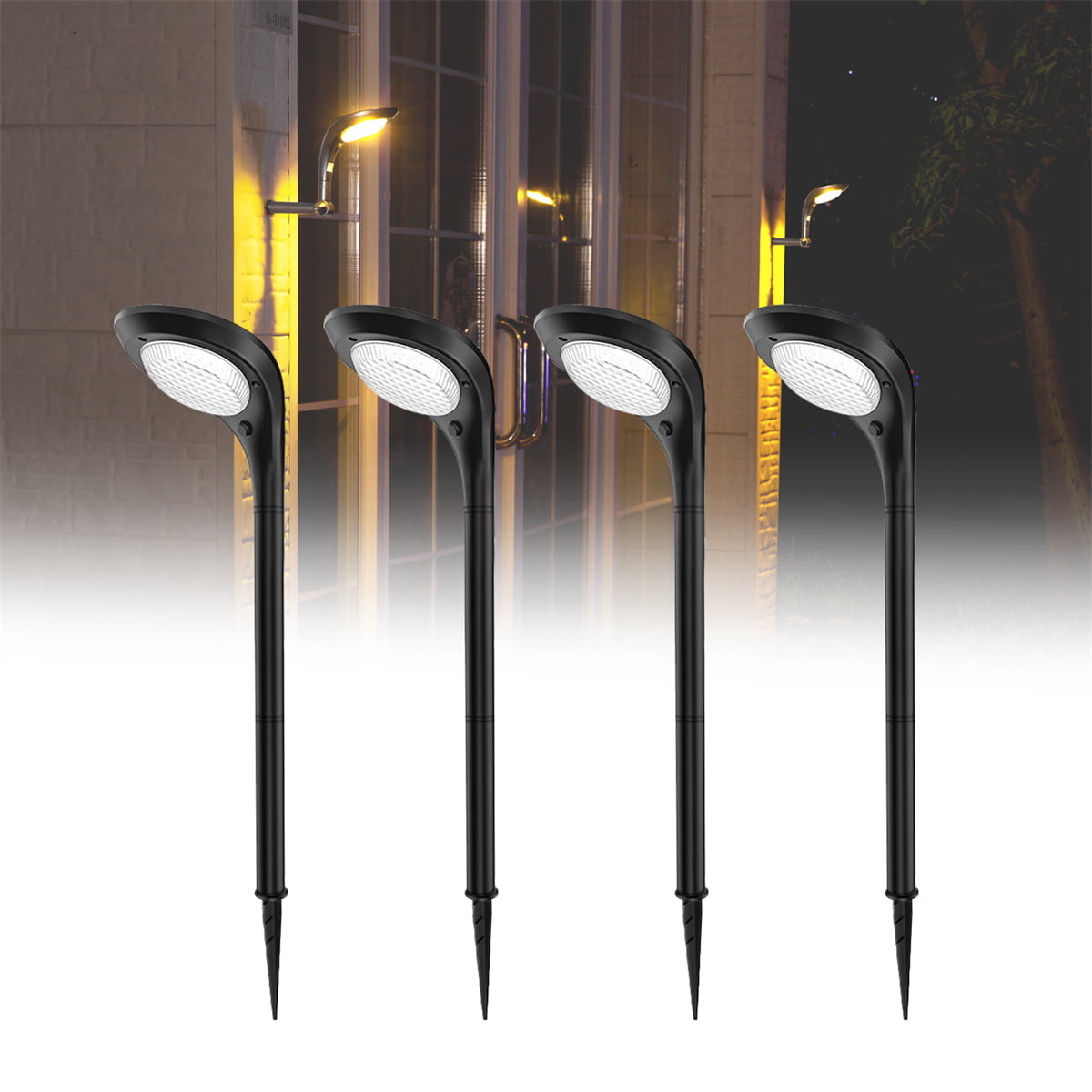 JSOT 1 Packs Outdoor Solar Path Lights Garden Pathway Solar Powered Yard Lights for Walkway Sidewalk Driveway (white)