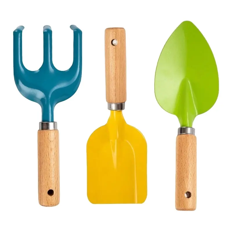 Wholesale Shovel Wooden Handle Small Rake Kids Garden Tool Garden Hand Tool Set