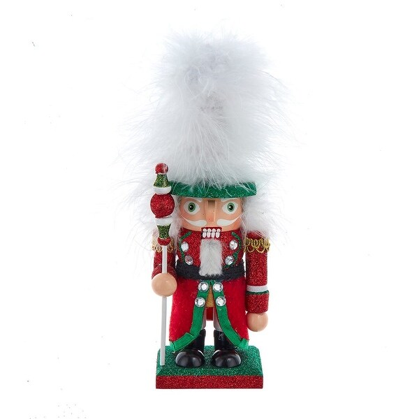 Kurt Adler 9Inch Hollywood Nutcrackers Red，Green and White Soldier Nutcracker