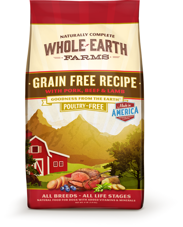 Whole Earth Farms Grain Free Pork Beef and Lamb Recipe Dry Dog Food