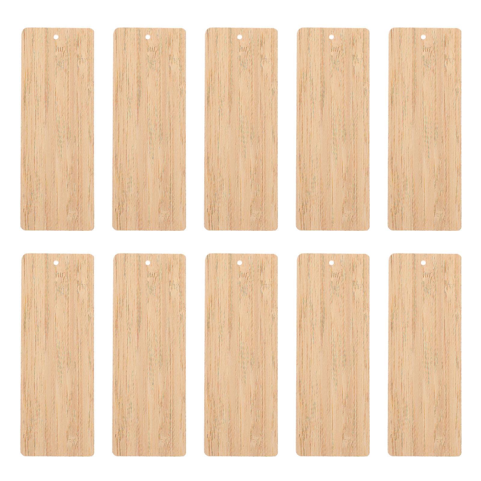 10pcs Blank Bamboo Bookmark Diy Bamboo Blank Bookmark Diy Craft Decoration