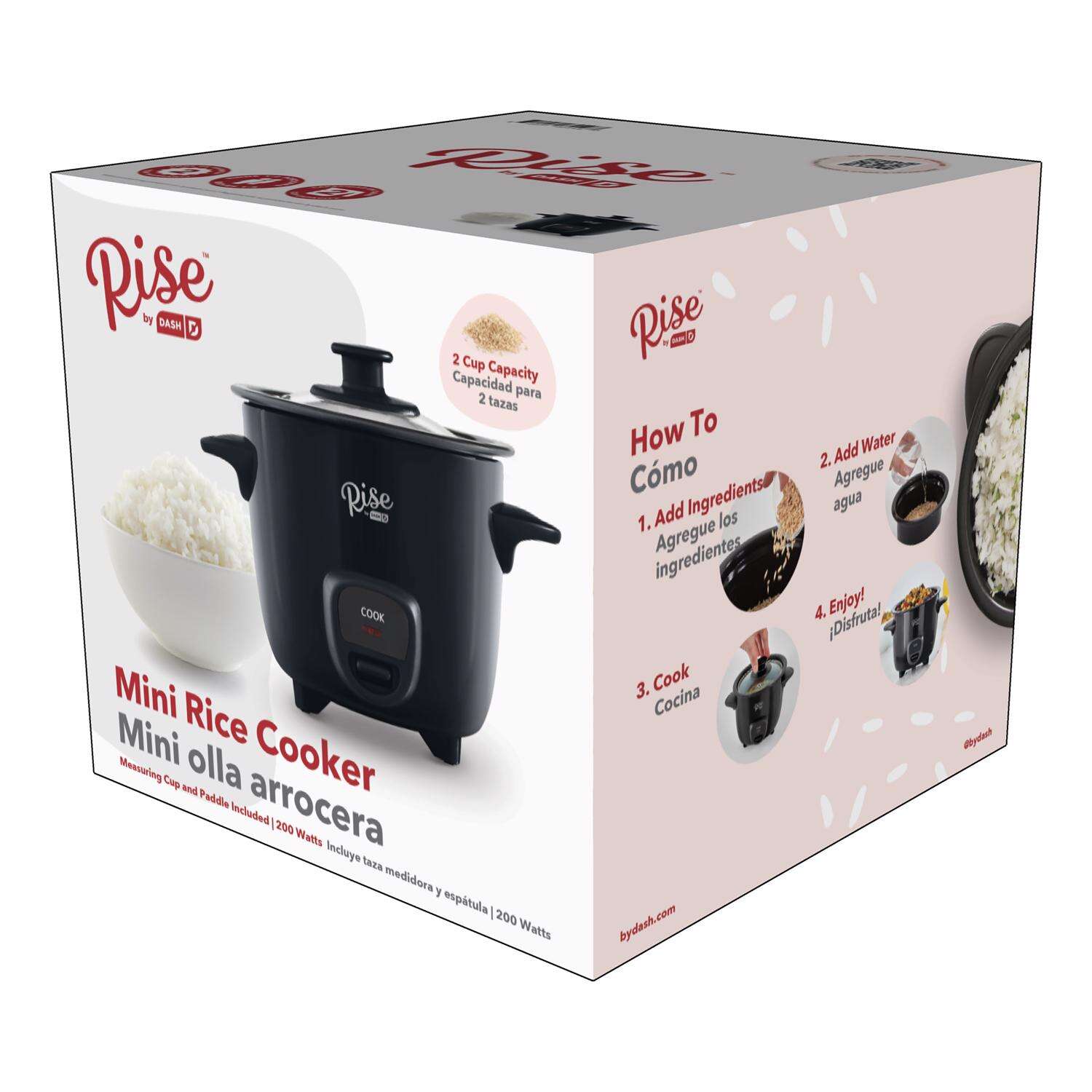 Rise by Dash Black 2 cups Rice Cooker