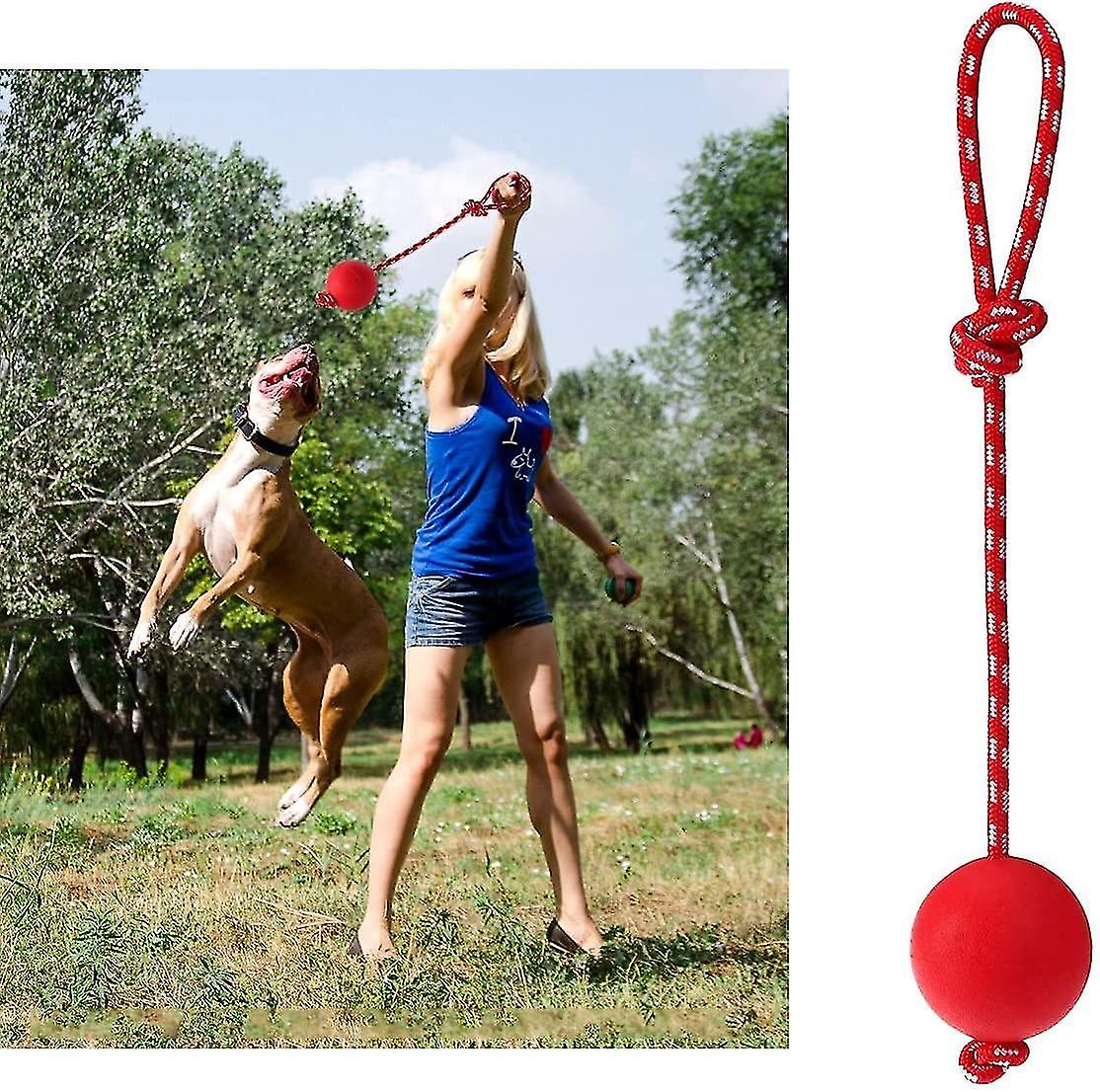 Rope Ball Dog Toy， 3 Pieces Cat Chew Toys， Rubber Ball Rope Dog Toys