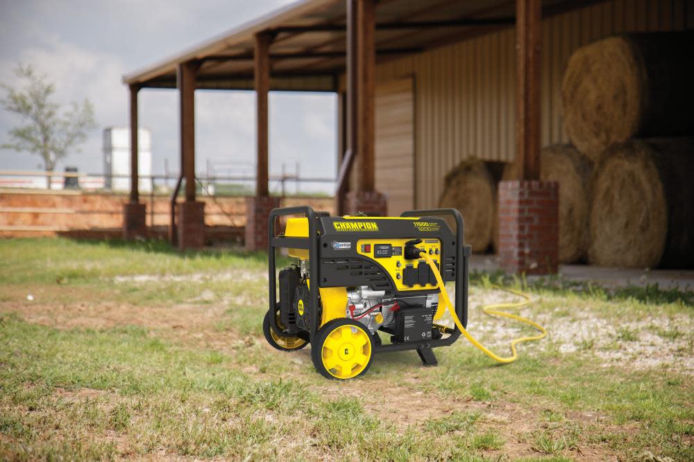 Champion 9200 Watt Electric Start Portable Generator with CO Shield ;