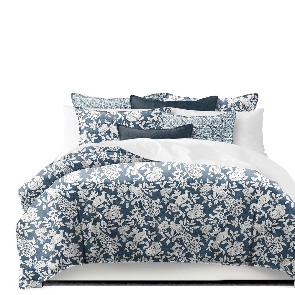 Lark Navy Coverlet and Pillow Sham(s) Set