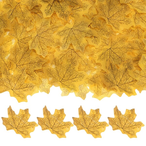 200Pcs Artificial Maple Leaves，Fake Fall Leaves Faux Autumn Leaf Fall