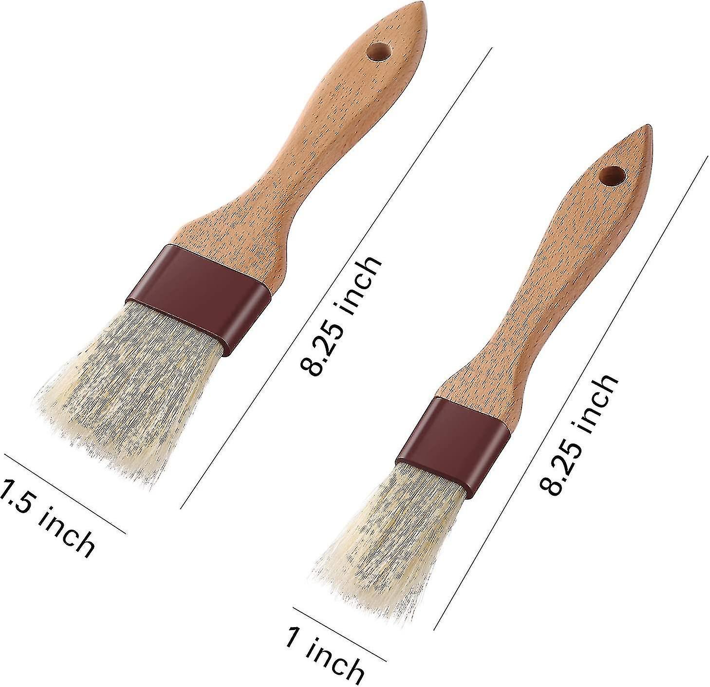 Pastry Brushes Natural Bristle Brush Kitchen Oil Brush With Beech Wood Handle And Hanging Rope