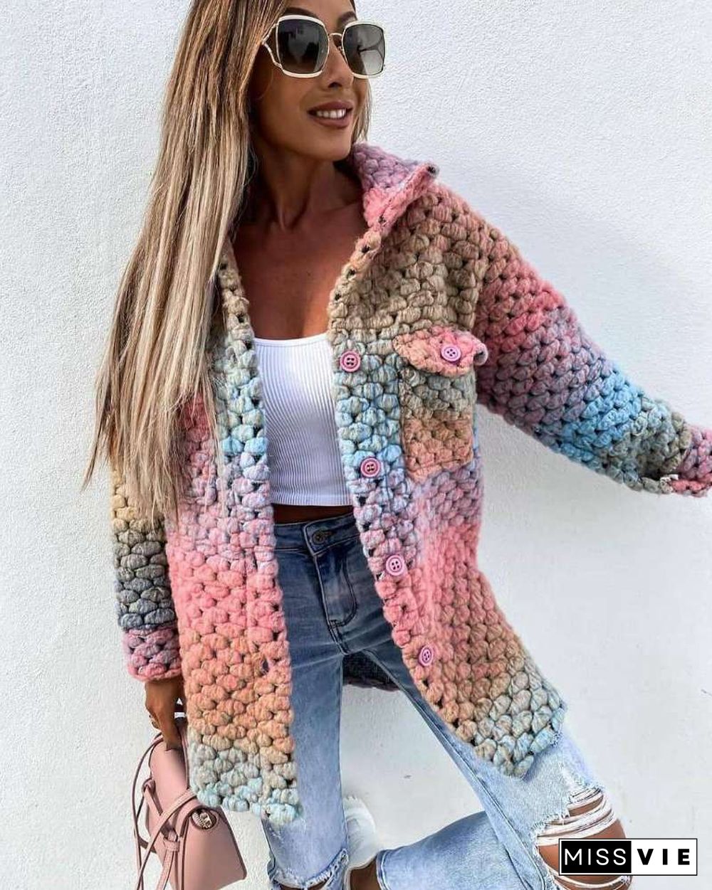 Autumn And Winter Women's New Fashion Print Ladies Woolen Coat Women Winter Coats Tweed Jacket Woman Coat