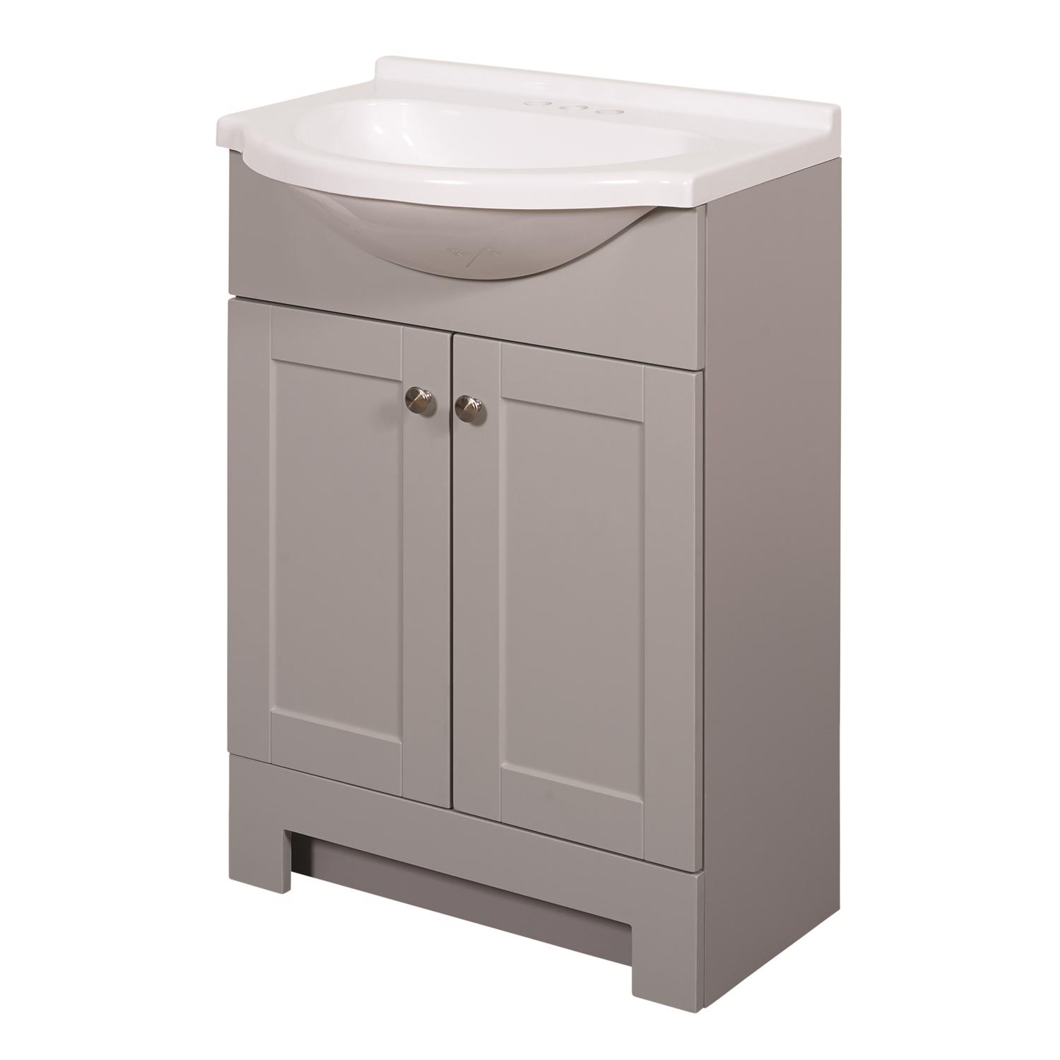 Zenna Home Zenna Home Single Gray Bathroom Vanity 24 in. W X 16 in. D X 35.5 in. H