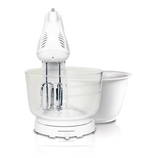 Hamilton Beach Power Deluxe 4 qt. 6-Speed White Stand Mixer with 2-Bowls 64693